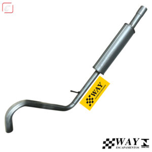 Tubo cano do meio Silencioso Intermediário do Escapamento Vw Voyage 1.0  12v 3 Cilindros Flex 2017 a 2023