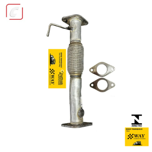 Cano Tubo Com Flexível do Escapamento Ix35 2.0 16v 2010 a 2016 Com Entrada para Sonda Lado Direito