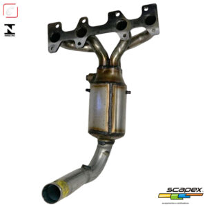 Catalisador com Coletor e 2 entradas de sondas Fiat Fiorino 1.3 8V Fire Flex 2007 a 2013